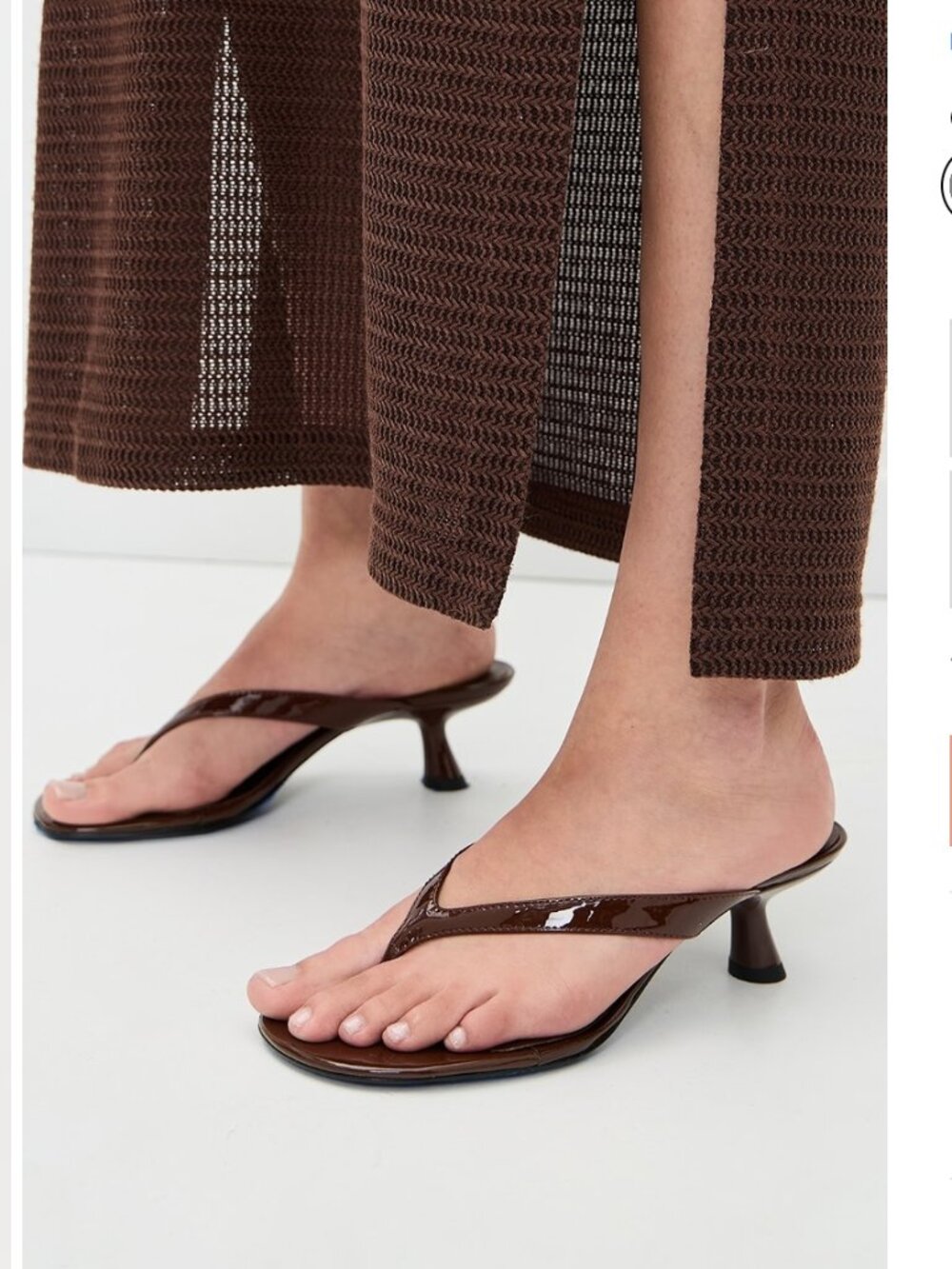 Simon Miller Beep Thong Sandals, Chocolate Brown, 37